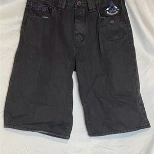 Vintage Coogi Australia Men Black Embroidered Denim Shorts - Size W36 L16